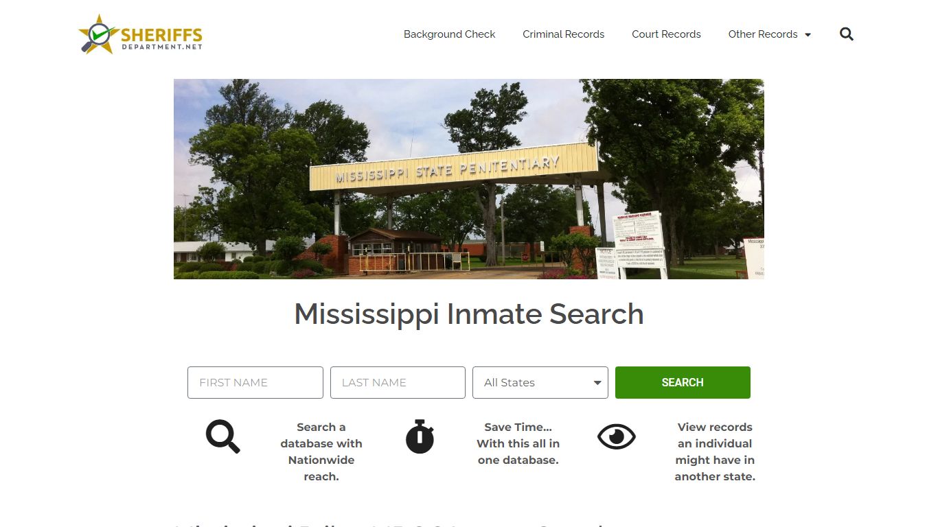 Mississippi Inmate Search: Lookup MDOC Prison and County Jail Records.